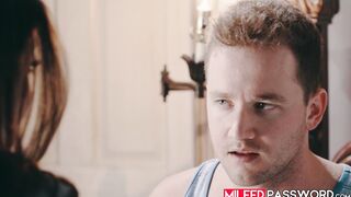 This lovely MILF Silvia Saige devoured my dick before I plowed her vag nice and fast