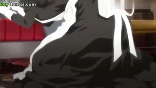 Sexy busty girl gives oral sex