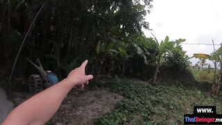 Asian teen got big cock from the back