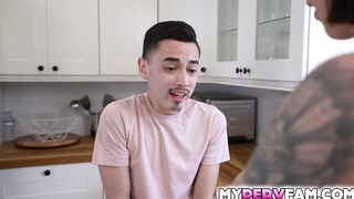 Stepbro getting his cock sucked by his stepsister