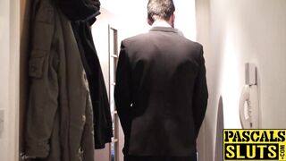 Chubby milf with a short hair receives a BDSM treatment