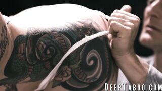 Tattooed ex student Vanessa Vega seduces her former teacher in the classroom