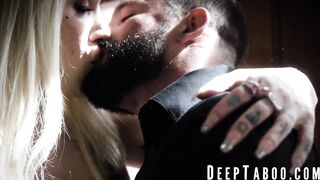 Trans stepdaughter Jenna Gargles anal rides stepdads massive cock