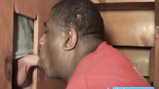 Big White Cock Feeds Black Man With Big Lips