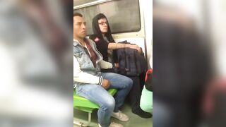Twink Jerks Off in a Train During Travel