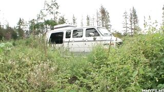 Old sub forced fed into the woods