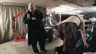 Delicate sub put to lick vagina