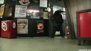 Delicate sub put to lick vagina