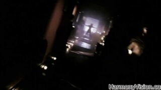 Blonde beauties fucking inside foursome