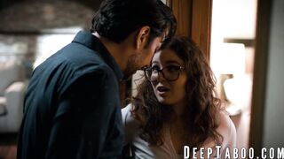 Thick teen Leana Lovings seduces her teacher into tasting his cock