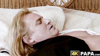 Beautiful blonde Kenzie Reeves gets an unexpected steamy hot gift from her father in
