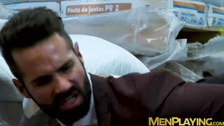 Sexy Dani Robles serves sloppy blowjob before he gave up his ass to Hugo Castellano