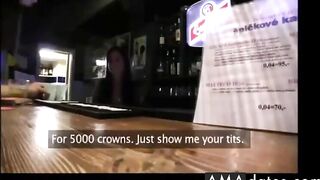 Barmaid Blows and Bangs for Cash