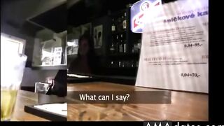 Barmaid Blows and Bangs for Cash