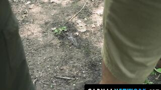Adam Snow spat on his dicke before penetrating the twink's twitching hole while trail