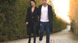 Young Alyssa Bounty and jock Vince Karter unleash their built up lust in a hot passio