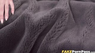 My alluring roommate Michael Fly shoves his gigantic cock into my mouth and vag