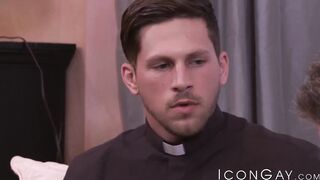Closeted married dude Brendan Cage loved the priests hung dick
