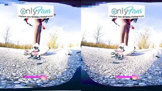 VR trailer sex tape with different toes clips, such as crush