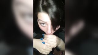 White Bimbo Can't Wait To Got On Her Knees And