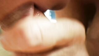 Cheating scots wifey close up blows my penis