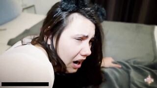 Adorable lil bimbo gets plowed into all holes
