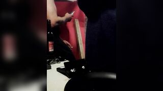 Perfect friend blows penis inside the basement