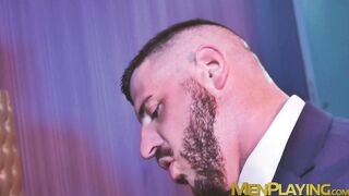 Muscular Javi Gray took a wild ass rimming and fucking by his boss David Cork