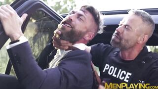 Hunky cop Leo Bacchus fingered and banged the gorgeous asshole of Only Matt
