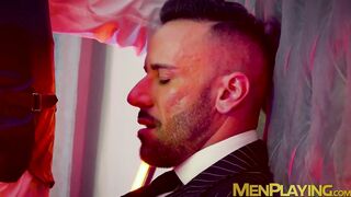 Lustful Gustavo Cruz stuffed his cock and dildo into the hole of John Brachalli