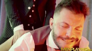 Lustful Gustavo Cruz stuffed his cock and dildo into the hole of John Brachalli