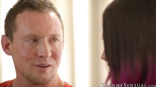 Watch how large dicked Pierce Paris puncture the nice ass of TS Natalie Stone