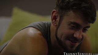 Bulky and sexy Dante Colle stretched my tight TS ass using his large dick