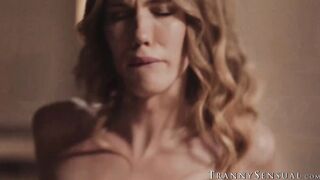 Horny TS Crystal Thayer and I suck one another before I bareback her