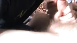 Older man gives an amazing blowjob to a big cock