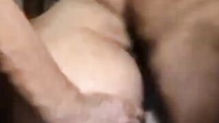 Bareback Black Amateur Takes Thick Sticky Cream Pie