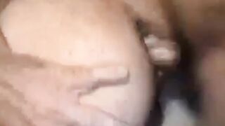 Bareback Black Amateur Takes Thick Sticky Cream Pie