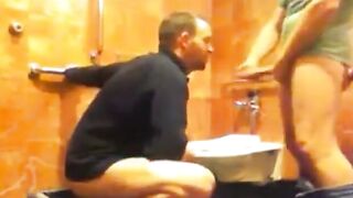Bareback Seeding in a Public Restroom