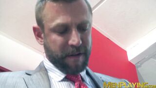 Passionate kissing and ass ramming by colleagues Bulrog and Logan Moore