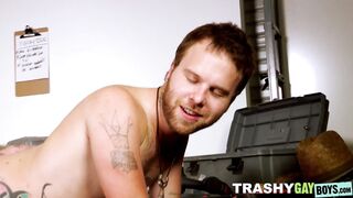 Jock Jack Dixon gets submissive to his hairy stepdad and enjoys the big hard cock