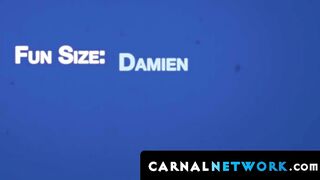 Damien got knuckled on the sofa as Bob Knight rammed his cock deeply into his tight a