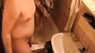 Short-Haired Amateur MILF in the Shower