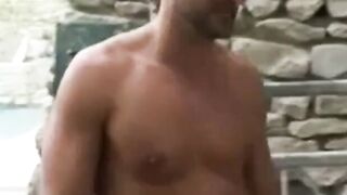 Bearded Frenchman Plows Arab Outdoors
