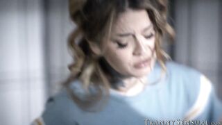 Sweet lady Vanessa Vega getting rammed in the vag by TS blonde Lucy Hart
