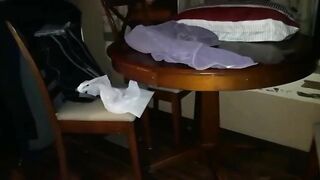 Older American Lovers Boned on the table and she squirt