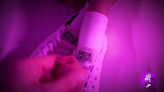 Cum on her Hottie Converse Sneaker and Ankle Socks (HD)