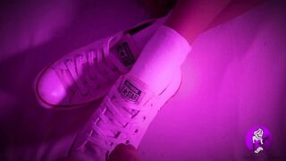 Cum on her Hottie Converse Sneaker and Ankle Socks (HD)