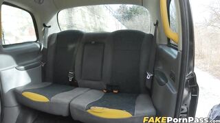 Steamy hot hardcore sex in the taxi with sweet beautiful Lady Gang