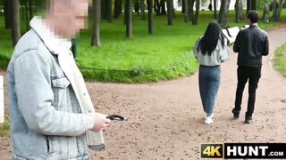 Cuckold cries while his seductive girl Sofi Le is moaning for another guy