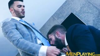 Master Pol Prince fucked the hairy ass of blindfolded Dani Robles on the sofa